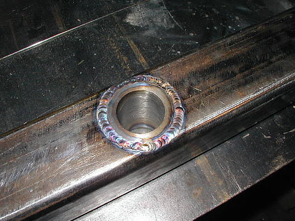 Receiver tube welded