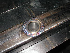 Receiver tube welded